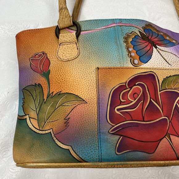 Anuschka Hand Painted Leather Shoulder Bag - Picture 3 of 16